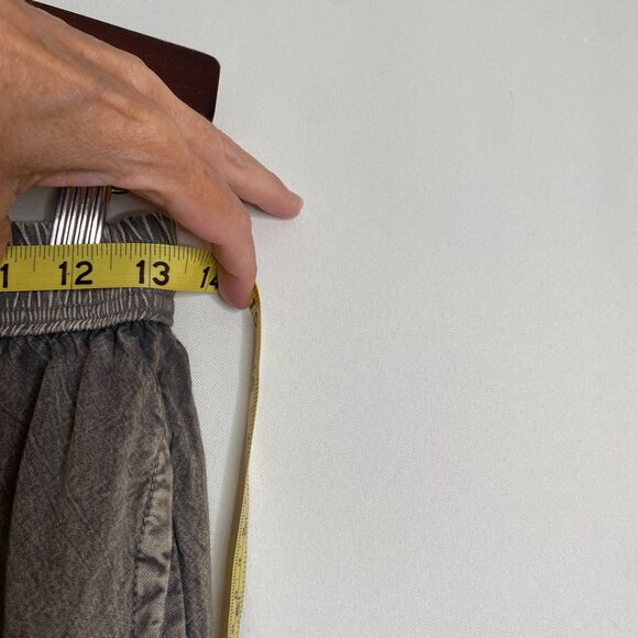 Rhea Pants Grey Pull-On Drawstring Soft Flow Viscose Pockets Embroidered XS - Picture 10 of 12